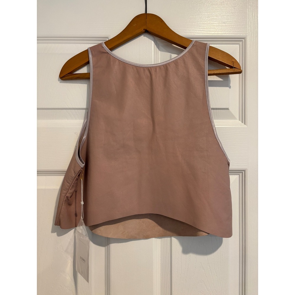 NWT ANON Atelier "MEIJI" Rose Lambskin Leather Tank Top - Small - Picture 2 of 5